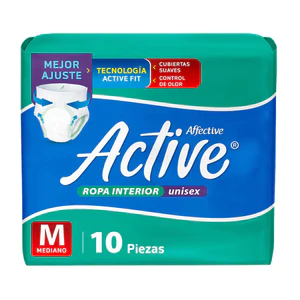 AFFECTIVE ACTIVE UNISEX M 10+2 PAÑALES
