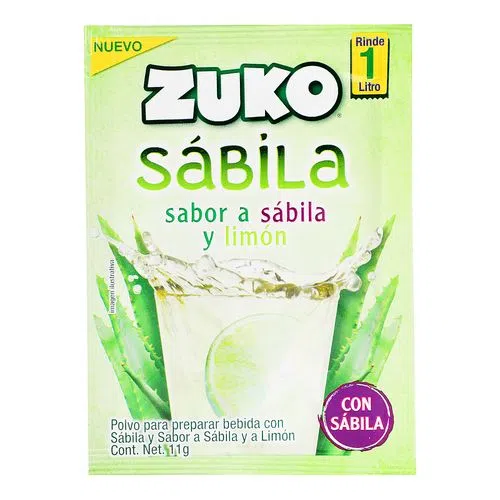 ZUKO SABILA SABOR A SABILA Y LIMON 11 G 