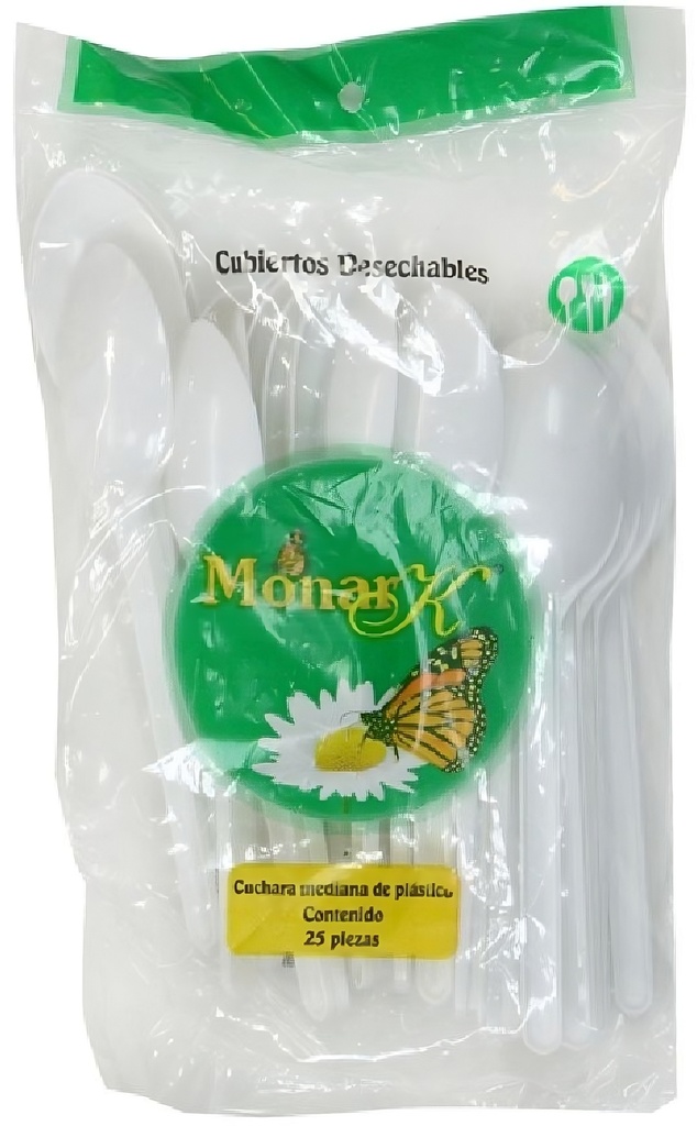 MONAR K CUCHARA MEDIANA DE PLASTICO 25 PIEZAS