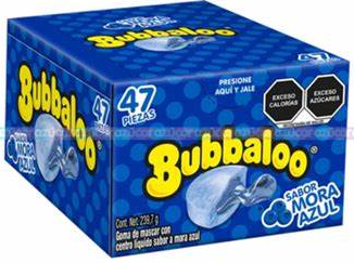 BUBBALOO SABOR MORA AZUL 239.7 G / 47 PIEZAS
