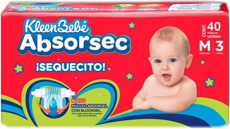 ABSORSEC E3 40 PAÑALES