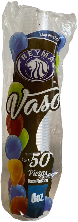 REYMA VASOS PLASTICOS 6 OZ 50 PIEZAS