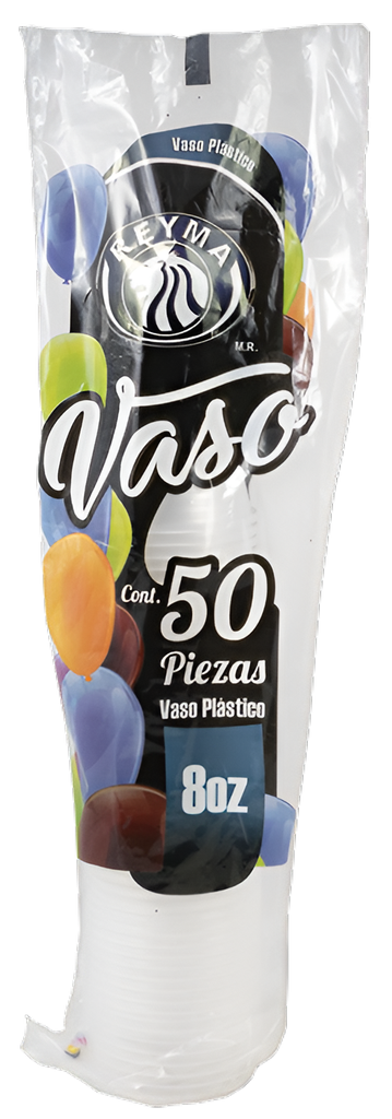 REYMA VASO PLASTICO 8 OZ 50 PIEZAS