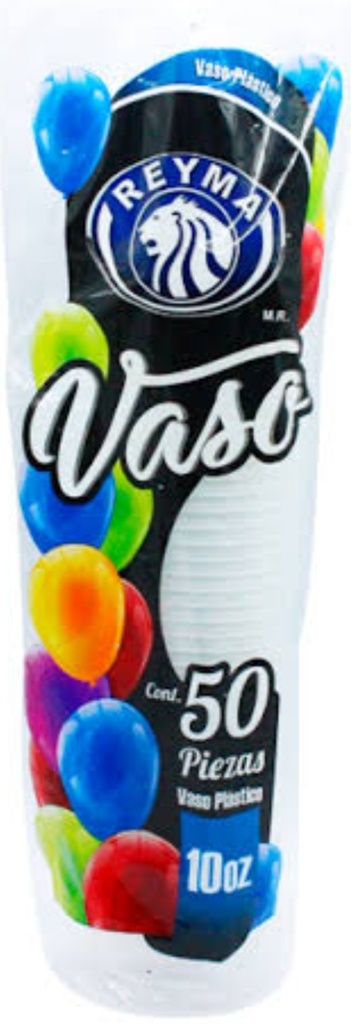 REYMA VASO PLASTICO 10 OZ 50 PIEZAS