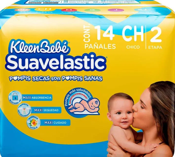 SUAVELASTIC E2 16 PAÑALES