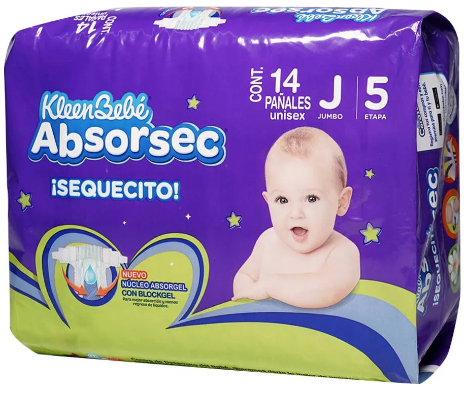 ABSORSEC E5 14 PAÑALES