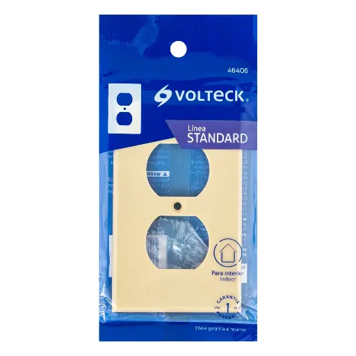 PLACA DE ABS DUPLEX STANDARD MARFIL VOLTECK (46406)