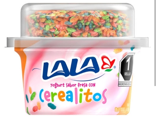 LALA YOGHURT FRESA CEREALITOS COLORES 100 G