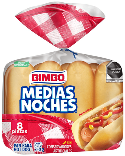 MEDIAS NOCHES 340 G / 8 PIEZAS