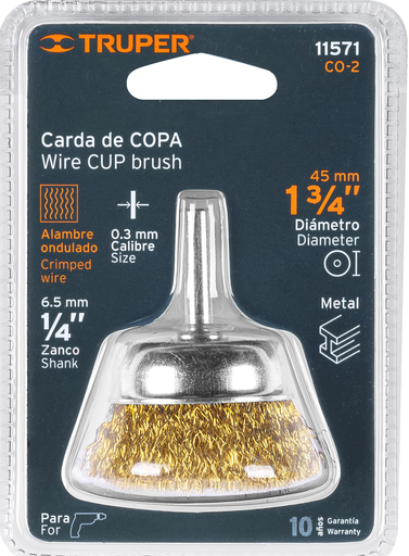 CARDA DE COPA 1-3/4" ALAMBRE GRUESO PARA TALADRO TRUPER (11571)