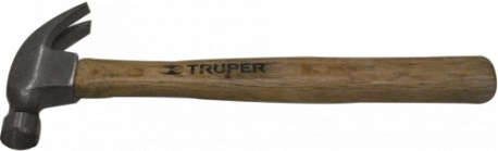 MARTILLO PULIDO 16 OZ UÑA CURVA MANGO DE MADERA TRUPER (16752)