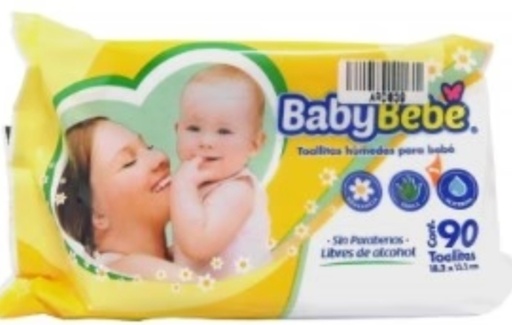 BABY BEBE TOALLAS HUMEDAS 90 PIEZAS