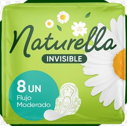 NATURELLA INVISIBLE FLUJO MODERADO 8 PIEZAS 
