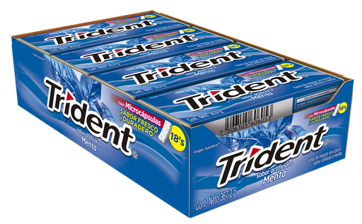 TRIDENT 18S VAL-U-PAK MENTA 367.2 G / 12 PIEZAS