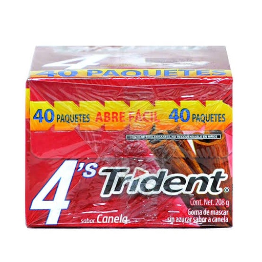 TRIDENT 4S CANELA 40 PIEZAS