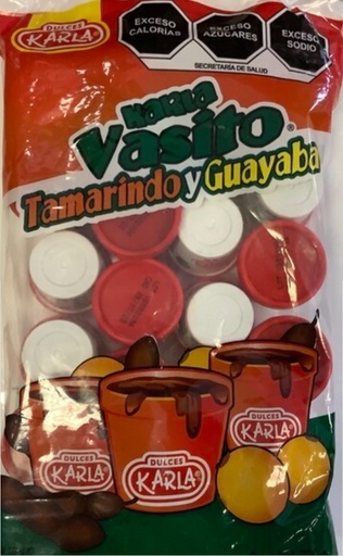 KARLA VASITO TAMARINDO Y GUAYABA CHICO 720 G / 24 PIEZAS