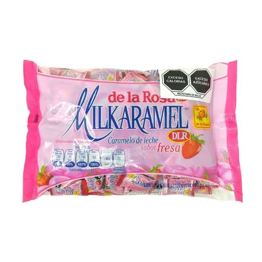 DE LA ROSA MILKARAMEL FRESA 100 PIEZAS