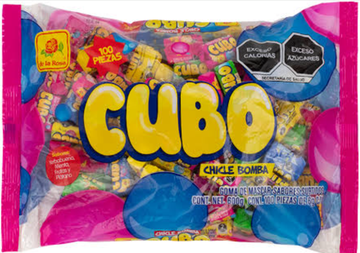 CUBO CHICLE BOMBA 600 G / 100 PIEZAS