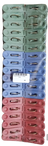 PINZA PLASTICO JUMBO CON 36 PIEZAS