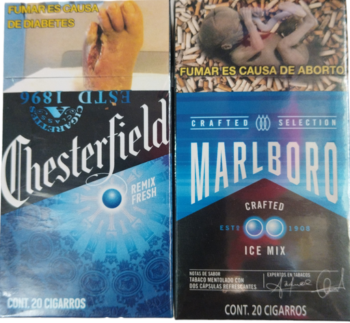 MARLBORO CRAFTED ICE MIX & CHESTERFIELD REMIX FRESH 20 CIGARROS 