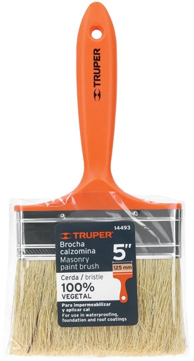 BROCHA PARA ENCALAR E IMPERMEABILIZAR DE 5" MANGO PLASTICO (14493)