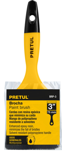 BROCHA USO GENERAL DE 3" CON MANGO DE PLASTICO PRETUL (21528)