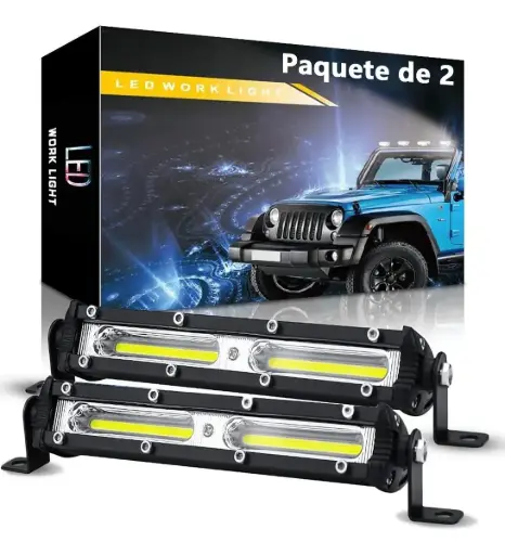 PAR DE FAROS BARRAS 36 W LED AUXILIARES 7"