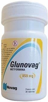 GLUNOVAG METFORMINA 850 MG 30 TABLETAS