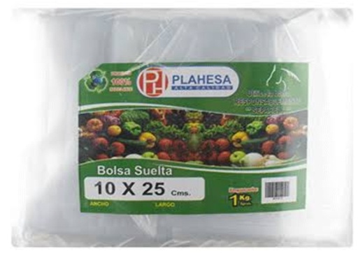 PLAHESA/REYMA BOLSA DE BAJA DENSIDAD 10 X 25 CM (KG)