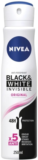 NIVEA ANTITRANSPIRANTE BLACK & WHITE INVISIBLE ORIGINAL 250 ML