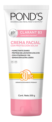 PONDS CLARANT B3 CREMA FACIAL CON PROTECCION SOLAR 30 FPS 200 G