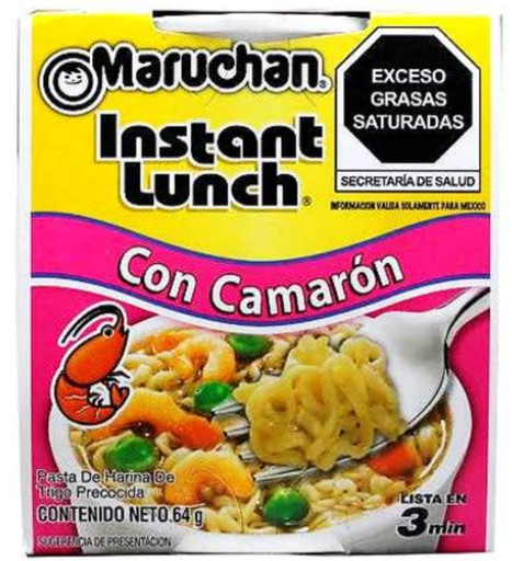 MARUCHAN INSTANT LUNCH CON CAMARON 64 G