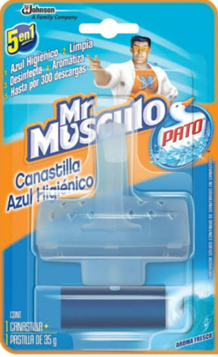 MR MUSCULO CANASTILLA AZUL HIGIENICO 