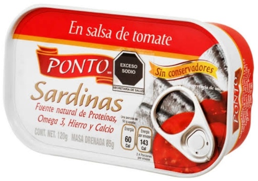 PONTO SARDINA EN SALSA DE TOMATE 85 G