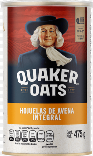 QUAKER OATS HOJUELAS DE AVENA INTEGRAL 475 G