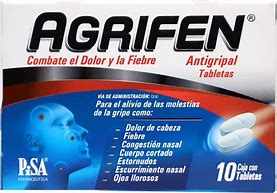 AGRIFEN PARACETAMOL 500 MG/CAFEINA 25 MG/FENILEFRINA 5 MG/CLORFENAMINA 4 MG (INDIVIDUAL)
