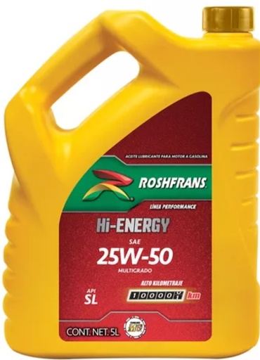 ROSHFRANS ACEITE PARA GASOLINA SAE 25W-50 5 L 7501390560028