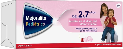 MEJORALITO PEDIATRICO PARACETAMOL 80 MG (INDIVIDUAL)