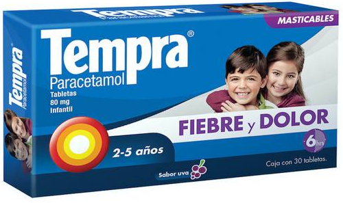 TEMPRA INFANTIL PARACETAMOL 80 MG (INDIVIDUAL)