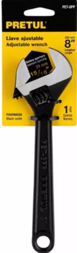 LLAVE AJUSTABLE (PERICO) 8" PAVONADA PRETUL (21823)
