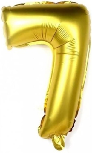 BALLOON GLOBO NUMERO-7 16" DORADO 