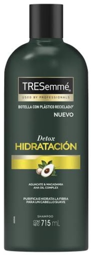 TRESEMME SHAMPOO DETOX HIDRATACION AGUACATE Y MACADAMIA 715 ML