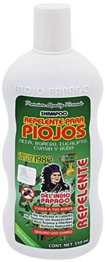 INDIO PAPAGO SHAMPOO REPELENTE PARA PIOJOS 550 ML
