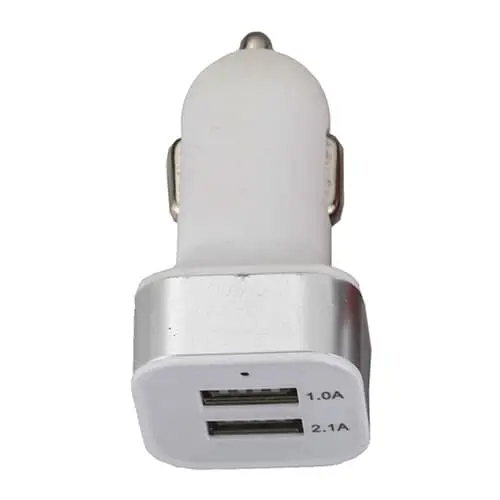 CHUPON/ADAPTADOR PARA AUTO CON DOBLE PUERTO USB XCR
