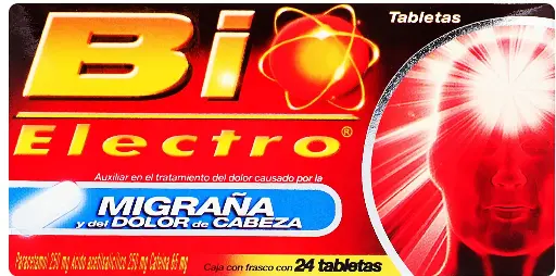 BIO ELECTRO ACIDO ACETILCO PARACETAMOL CAFEINA  24 TABLETAS