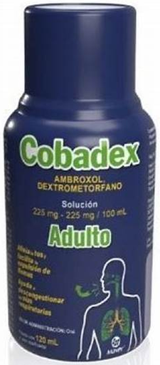 COBADEX SOLUCION ADULTO AMBROXOL 225 MG/DEXTROMETORFANO 225 MG/100 ML 120 ML