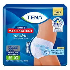 TENA PANTS COMFORT TALLA G 10 PAÑALES