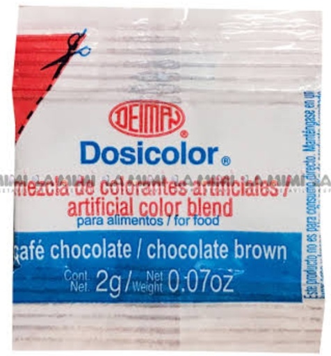 DEIMAN DOSICOLOR MEZCLA DE COLORANTES ARTIFICIALES CAFE CHOCOLATE 2 G 