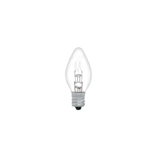 CAJA CON 50 FOCOS INCANDESCENTES TRANSPARENTES BASE E12 7.5 W VOLTECK (46823) (INDIVIDUAL)