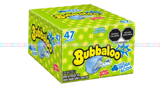 BUBBALOO MORA ACIDA 239.7 G / 47 PIEZAS
